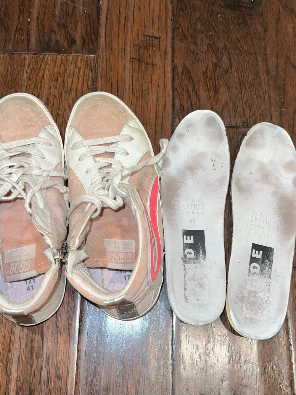 Golden Goose Blush Pink Suede High-Top Sneakers